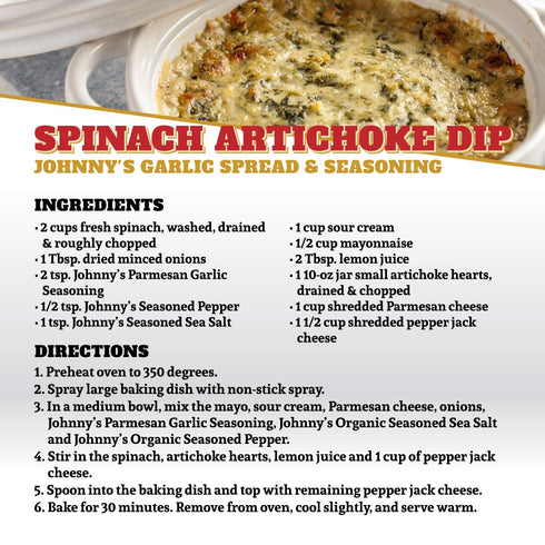 18 Oz (Pack 2) Johnny's Garlic Spread & Seasoning