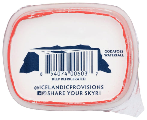 5.3oz 15g Icelandic Provisions Strawberry Lingonberry Skyr Yogurt | Protein, Thick & Creamy