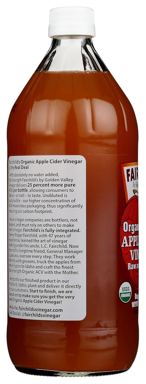 FAIRCHILD'S 32 Organic Raw & Unfiltered Apple Cider Vinegar, FZ