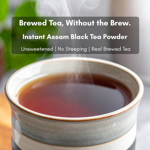 8 oz (Pack 3) Civilized Coffee Instant Assam Black Tea Powder For Hot Tea, Iced Tea & Baking, Jars