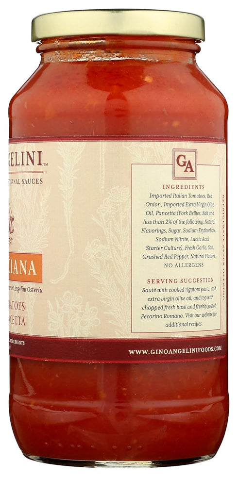 Gino Angelini Savory Bacon Pasta Sauce - Flavorful Italian Sauce
