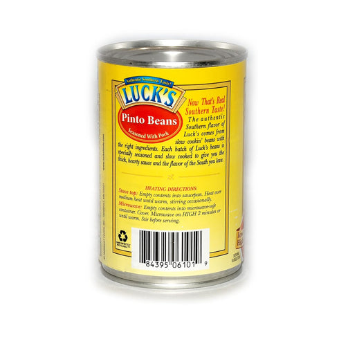 JFS 6 15 6 Pack, Lucks Pinto Beans With Pork - x Ounce Cans of Lucks Pinto Beans Canned, Canned Pinto Beans Bundled