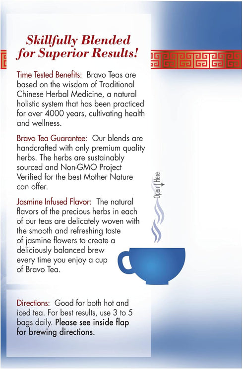 Bravo Tea Lung Soother, Caffeine Free Herbal Tea Bags (20 Count)
