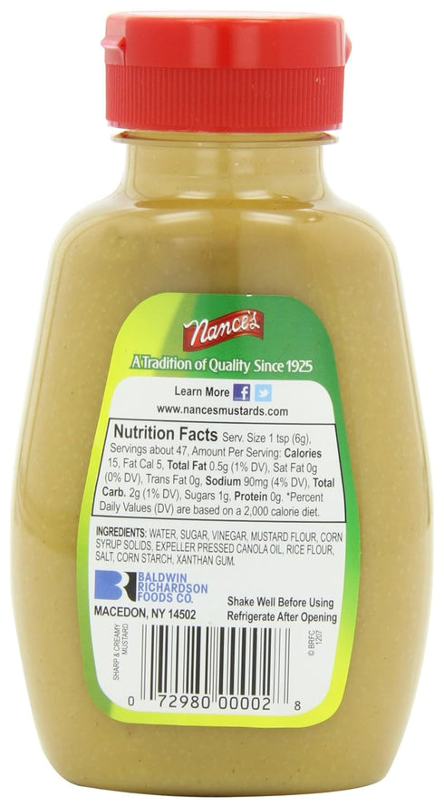 Nance's 10-ounces (Pack of6) Mustard Sharp & Creamy