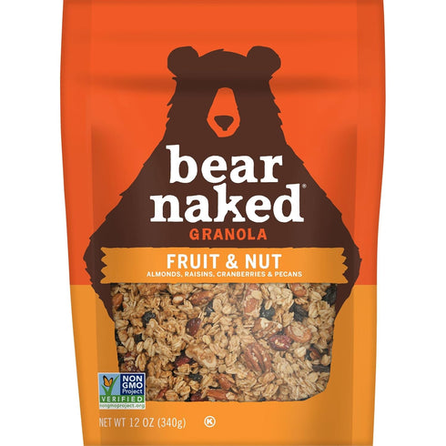 (6 Bear Naked Granola Cereal, Whole Grain Granola, Breakfast Snacks, Fruit and Nut Medley Bags)