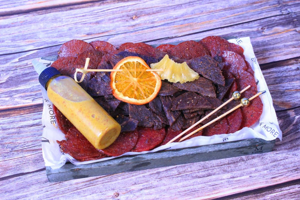 The Meat Co Small Jerky Platter, kosher certified, gift, holiday present, Made with Premium Meats,