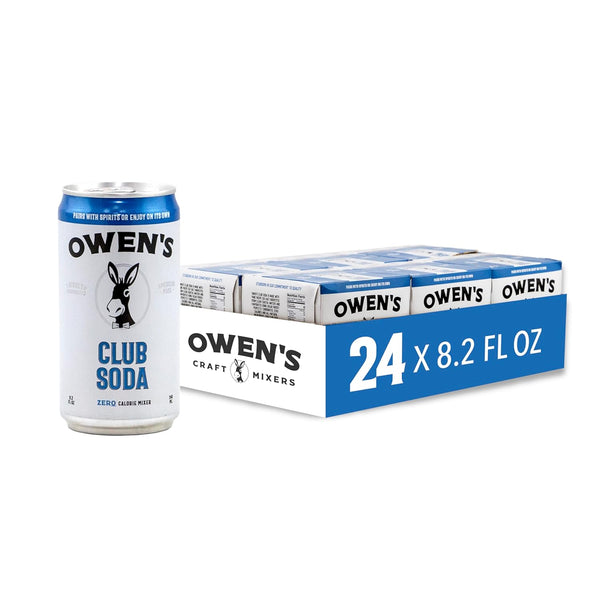 Owen's Club Soda, Premium Cocktail Mixer Made with Pure Pacific Sea Salt