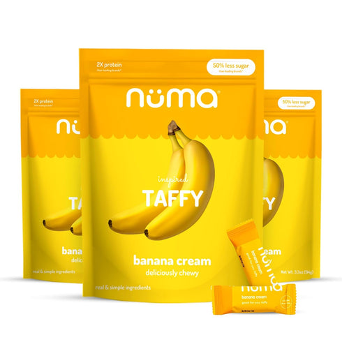 Numa Foods Banana Taffy Candy, Made with Real & Simple Ingredients Low