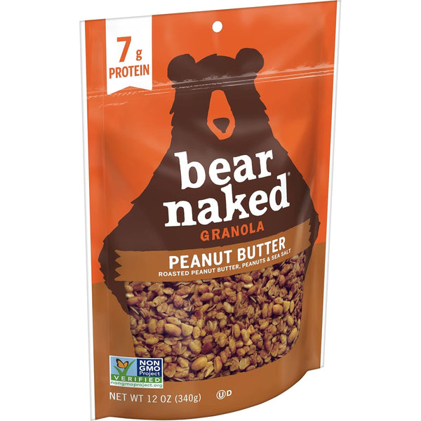 Kellogg's Bear Naked Granola, Breakfast Snacks, Peanut Butter, 12oz Bag (1 Bag)