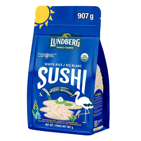 LUNDBERG FAMILY FARMS Organic Sushi Rice White, 909 GR