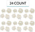 Set, 24 Count Global Sugar Art Edible Royal Icing White Rose Two sizes, for Cake and Cupcake Decorating by Chef Alan