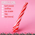 48 (Pack 4) Sweetzo Bulk Christmas Candy Cane Stir Spoons, Hot Chocolate and Coffee Peppermint Stirrers - Total Pieces