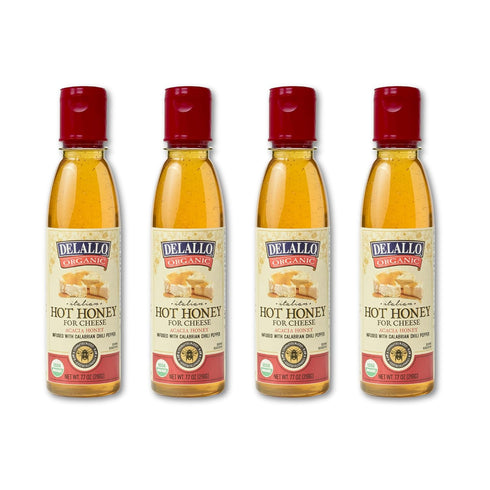 DeLallo Hot Honey, Made with 100% Organic Acacia Honey and Red Pepper,