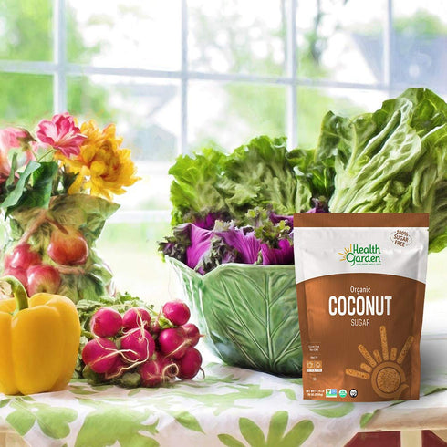 (4 lbs) Health Garden Organic Coconut Palm Sugar - Non GMO - Gluten Free -Sweetener Substitute - Kosher - All Natural