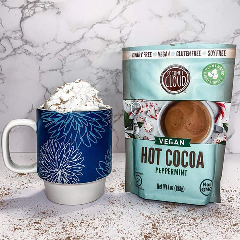7 oz Coconut Cloud: Dairy-Free Instant Peppermint Hot Cocoa Mix | Vegan, Natural, Delicious, Creamy Chocolate (Made