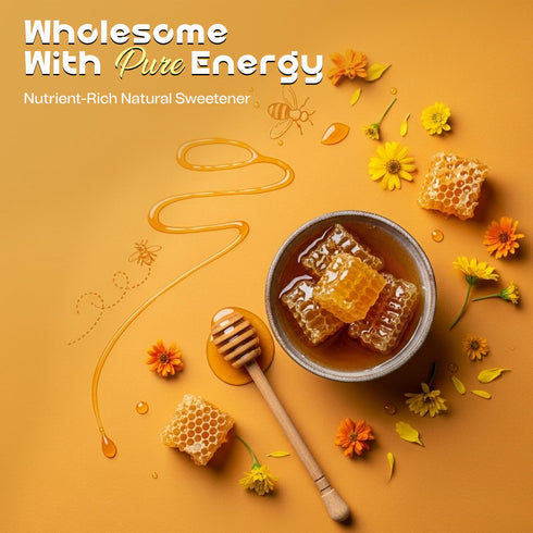 16oz (1Lb) Bonjour Raw Honeycomb - Naturally Prebiotic & Antioxidant-Rich Honey with Honeycomb | Pure Honey Combs Raw