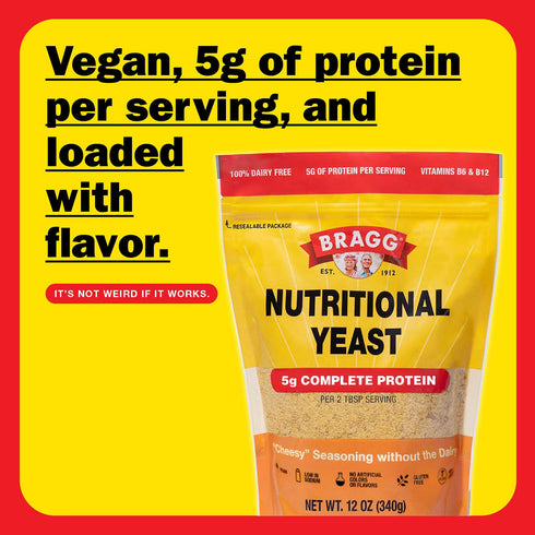 3oz 12oz Bragg Nutritional Yeast Roasted Garlic Seasoning + Bragg Nutritional Yeast Seasoning