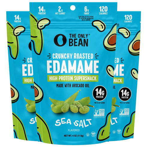 The Only Bean - Crunchy Roasted Edamame Beans (Sea Salt) - Keto