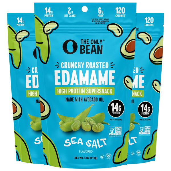 The Only Bean - Crunchy Roasted Edamame Beans (Sea Salt) - Keto