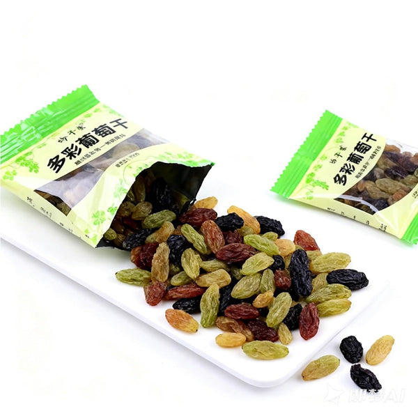 KLYso 4-Flavor Colorful Raisins - Seedless, Individually Wrapped Snack Packs, No Wash Needed,