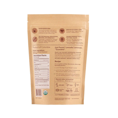 1 Pack 8 100% Just Panela Organic Unrefined Cane Sugar Pound of | Unprocessed, Raw Sugar | Great for Baking, Cooking