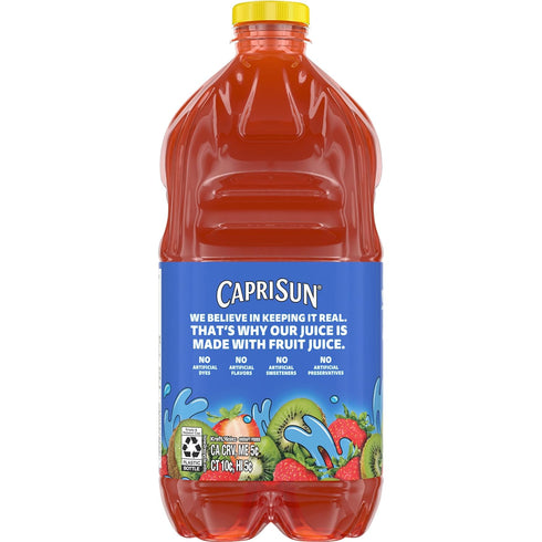 64 oz Capri Sun Strawberry Kiwi Flavored Juice Drink Blend from concentrate with other natural flavors, Bottle