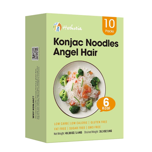 20 Packs, Hethstia Konjac Noodles Pasta, Konjac Jelly Pouch, Gluten-Free, Sugar-Free, Low Calorie, Low Carb, Low GI