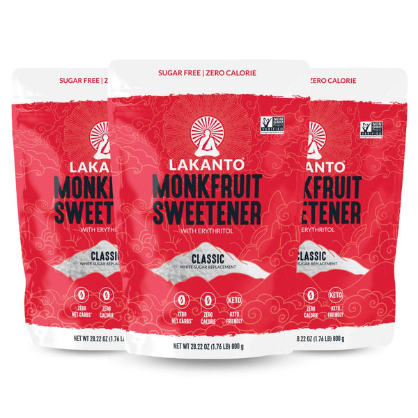 Lakanto Classic Monk Fruit Sweetener with Erythritol - White Sugar Substitute, Zero