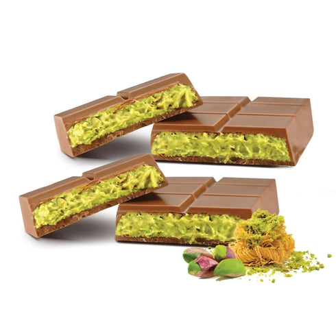 Dubai Chocolate Bar Pistachio Knafeh Premium Milk Chocolate with Roasted Pistachios and