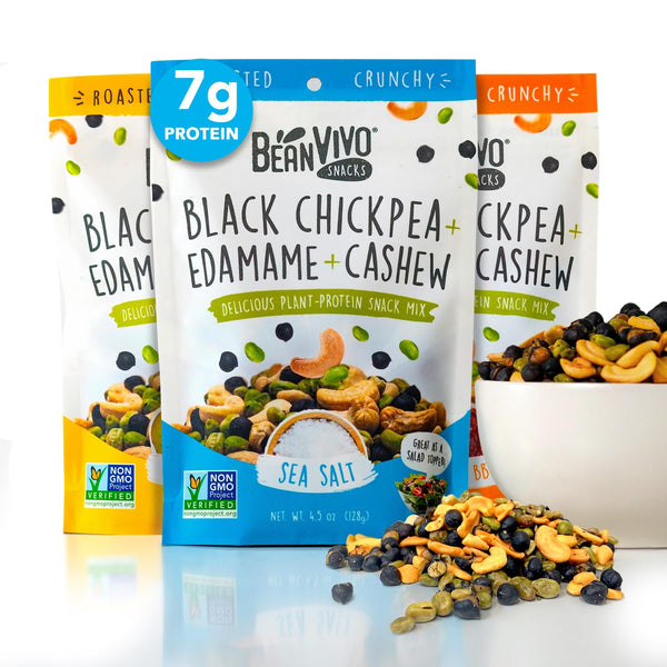 BeanVIVO Healthy Snacks for Adults & Kids with 7g Protein & 5g