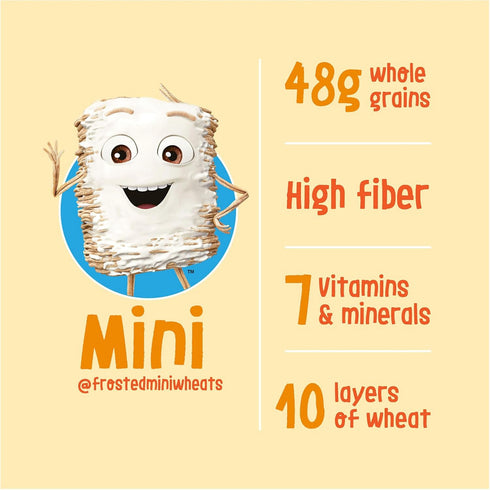 Kellogg's 48g 29.5 oz Kelloggs Frosted Mini-Wheats Breakfast Cereal, High Fiber, Whole Grain, Giant Size