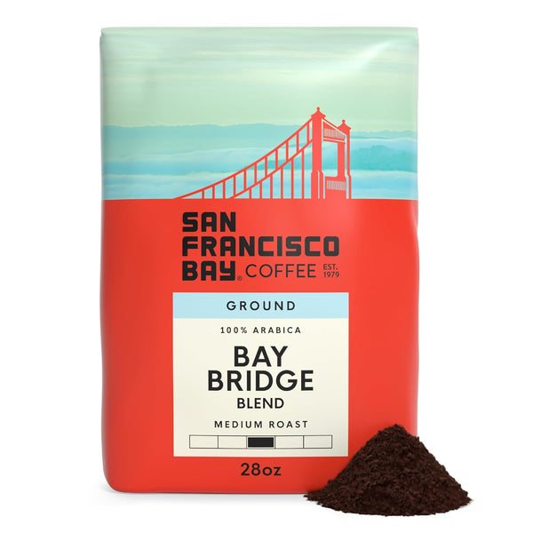 San Francisco Bay Ground Coffee, Bay Bridge Blend (28 oz Bag), Medium