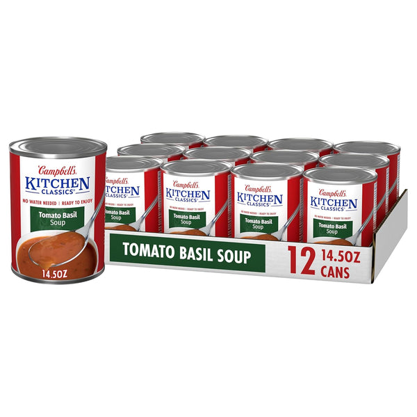 Campbell's Kitchen Classics Tomato Basil, 14.5 oz. Can (12 Pack)