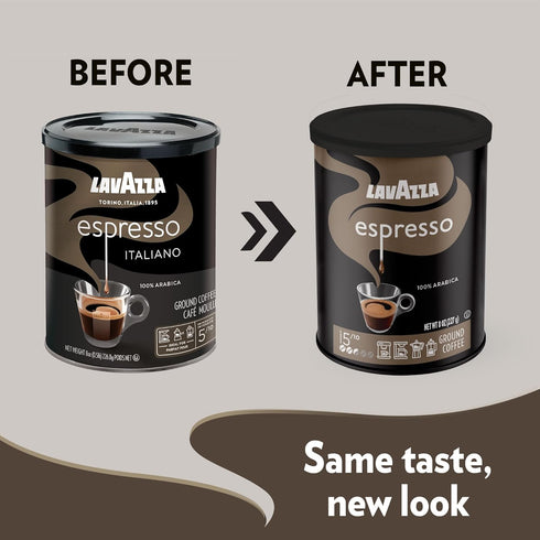 8 oz 2 Lavazza medium_roast, Ground Coffee - Caffe Espresso - - pk