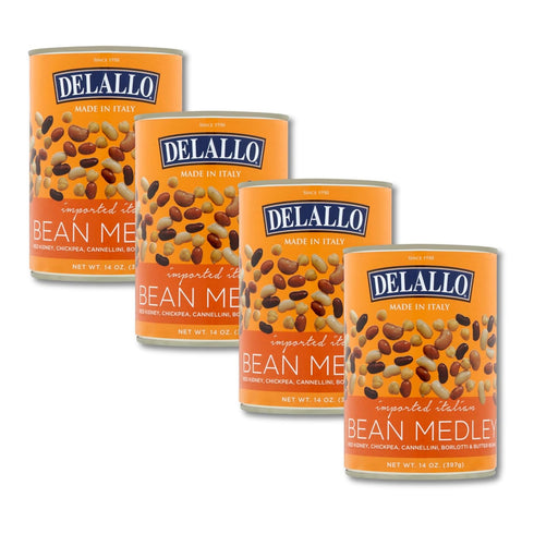 DeLallo Bean Medley, with Kidney, Borlotti, Chickpeas, Butter Beans, and Cannellini Beans,