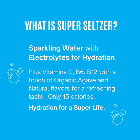 12 Oz, Pack 12 Super Seltzer Sparkling Water with Electrolytes and Vitamins, Watermelon Naturally Flavored, Fl of cans