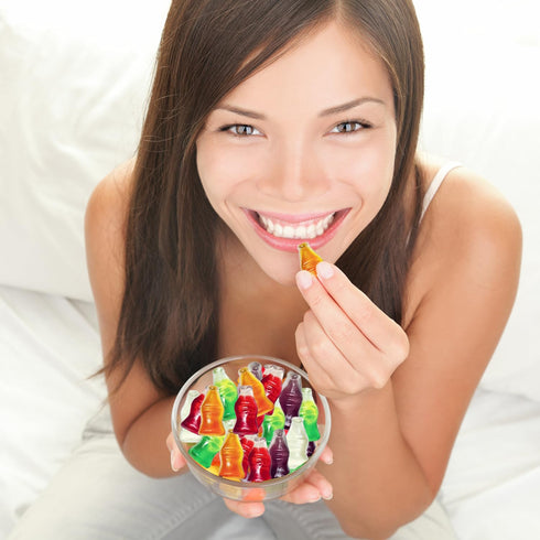 Gummy Fruidles Mini Soda Pop Candy Mix, Delicious Multicolor Fruit Flavors, Party Candy (Half-Pound)