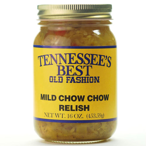 Tennessees Best Mild Chow Chow Relish Southern Sweet & Tangy Pickled Vegetable Relish, Small Batch, No Preservatives