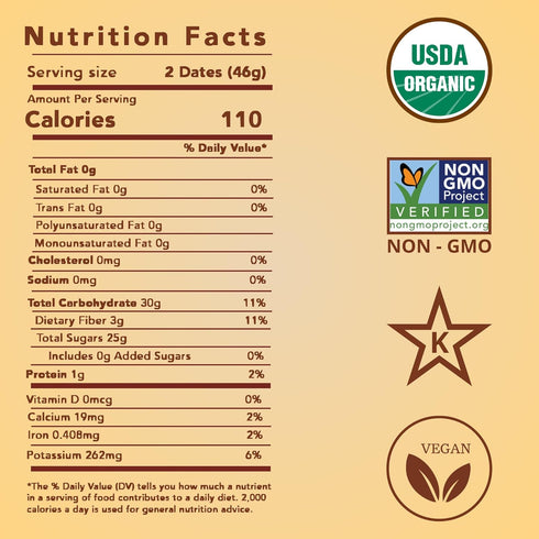 (5 Harveast Organic Medjool Dates California Grown Jumbo Dates, Naturally Sweet, Healthy Snacking, Caramel Flavor