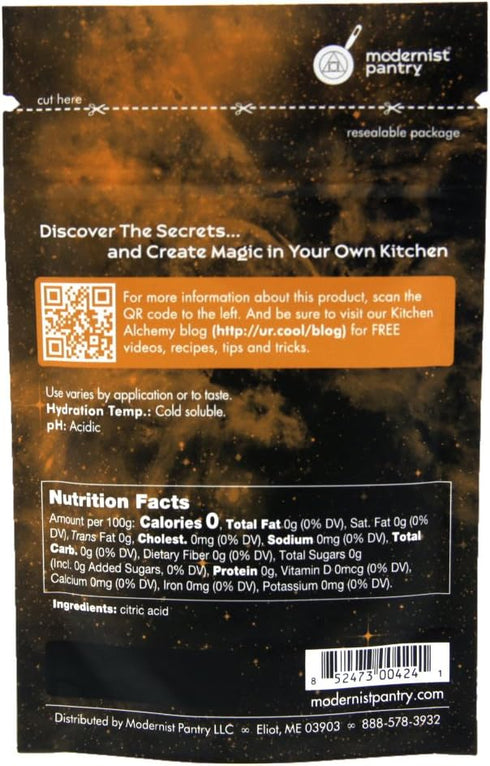 Pure Citric Acid, Non-GMO Gluten-Free Vegan, OU Kosher Certified - 50g/2oz