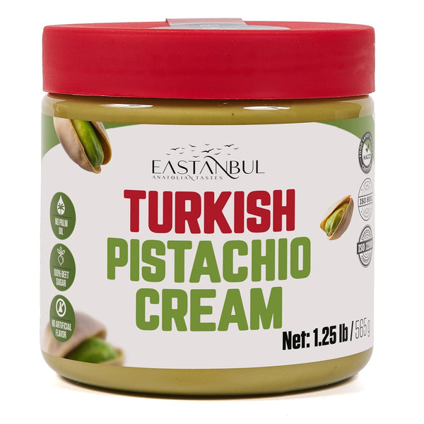Eastanbul Pistachio Cream, 1.25lb, Pistachio Butter, Turkish Cream Spread for Dubai Chocolate