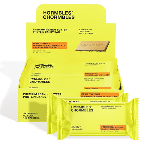 Hormbles Chormbles Protein Candy Bars, Peanut Butter, 10g Protein, 0g Sugar, 140