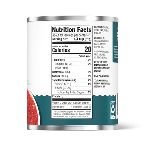 28 Oz Packaging (Pack 5) Amazon Grocery, Crushed Tomatoes in Pure, (Previously Amazon Fresh, May Vary)