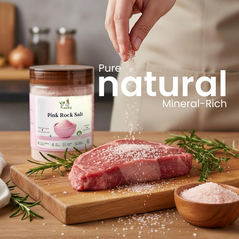 RASIKA OVERSEAS 2 lb Pink Himalayan Salt Fine Coarse Crystal, Jar Pure Unrefined Pink Salt, Natural, Kosher