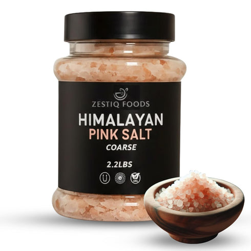 Zestiq Foods Himalayan Pink Salt Natural, Kosher & Unprocessed Coarse Grain, 2.2