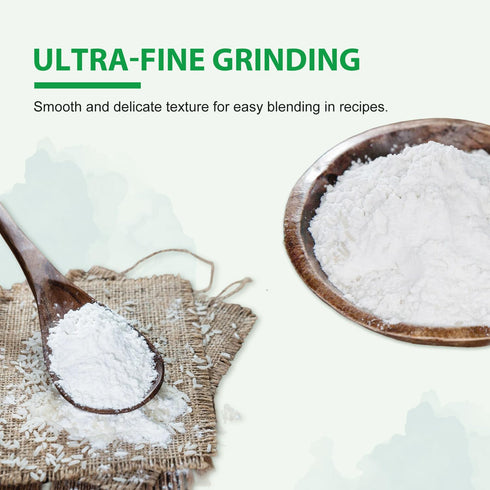 48 Soeos Glutinous Rice Flour Ounce (Basic), Rice Flour for Baking or Cooking, All Natural White Rice Flour, Vegan