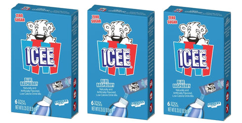 ICEE Blue Raspberry Singles To Go - Pack of 3 - Powdered