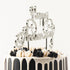 Happy Anniversary Cake Topper, Wedding Anniversary Crystal Rhinestone Party Decoration, Silver