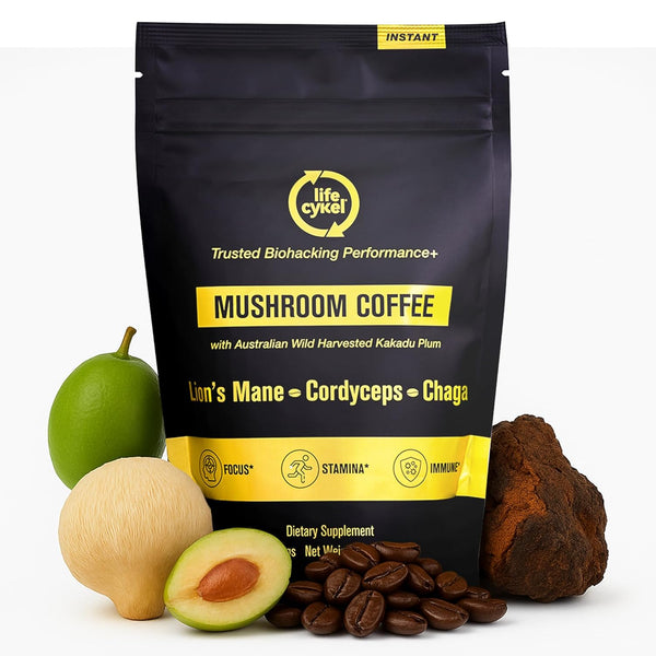 Lifecykel Mushroom Coffee Arabica Blend with Lions Mane, Chaga Extract, Cordyceps &