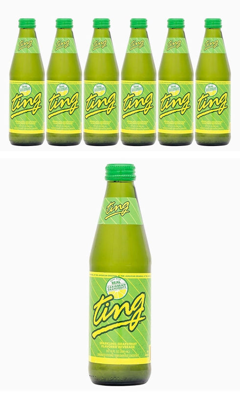 Generic Ting, Sparkling Jamaican Grapefruit Flavored Beverage, 10.14oz Glass Bottle (Pack of 6,